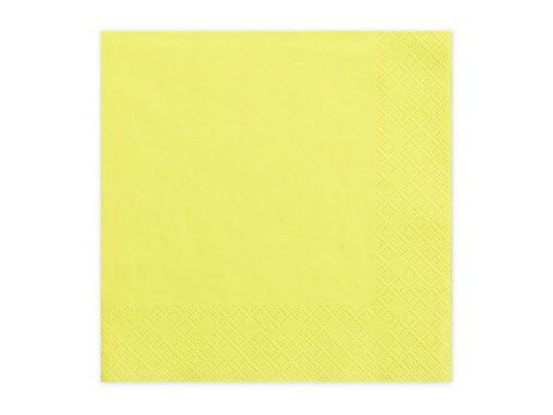 Picture of NAPKINS 3 LAYER YELLOW 33X33CM  - 20 PACK